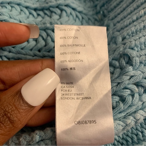 Free People WOMENS CHUNKY KNIT OVERSIZED SWEATER OCEAN PEARL - Picture 8 of 8